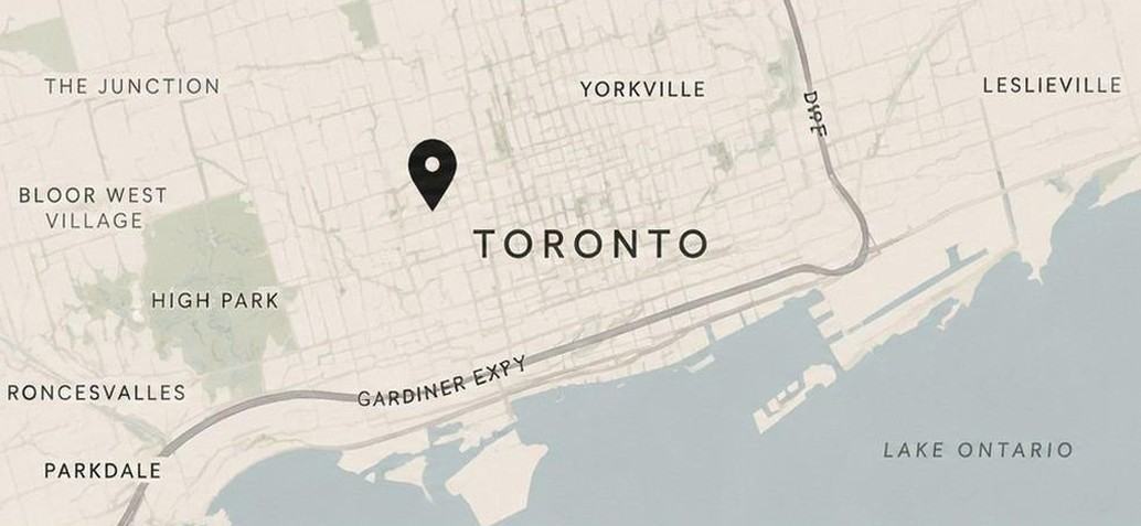 Map showing our Toronto office location