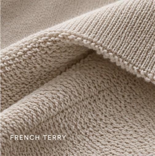 French terry knit swatch